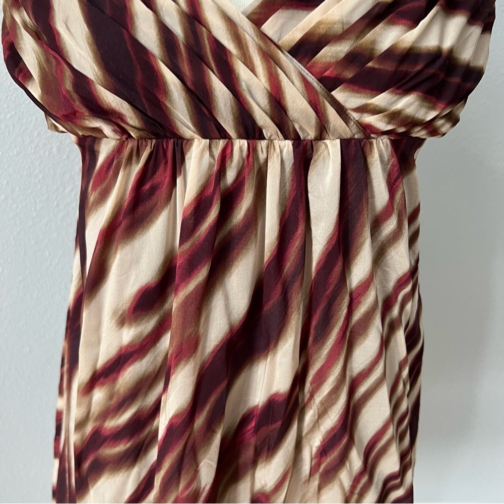 Ann Taylor Petite Burgundy and Cream Dress - Picture 4 of 11